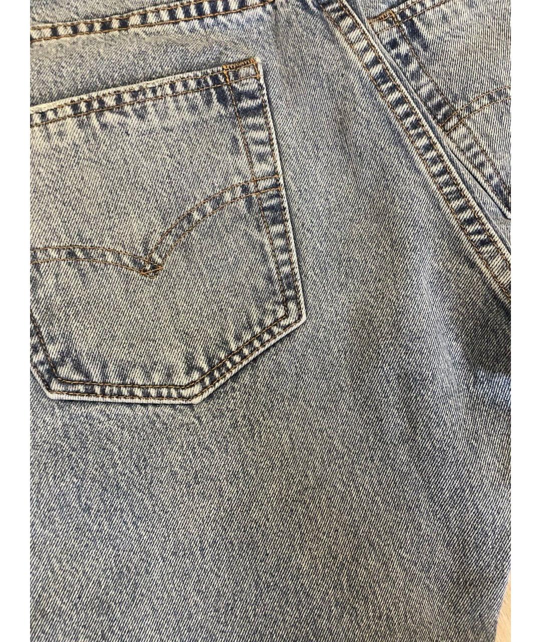 LEVI'S Голубые хлопковые прямые джинсы, фото 5
