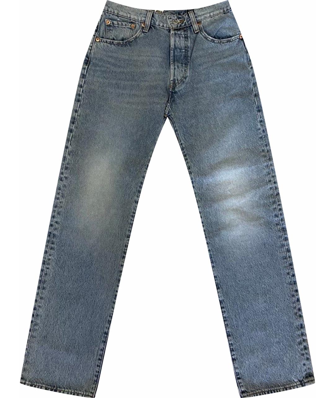 LEVI'S Голубые хлопковые прямые джинсы, фото 1