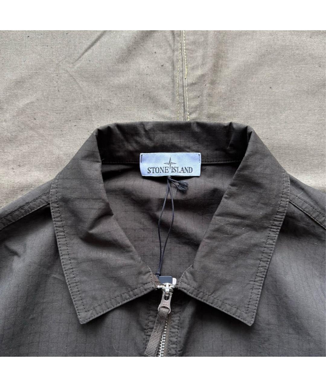 STONE ISLAND Зеленая хлопковая куртка, фото 3