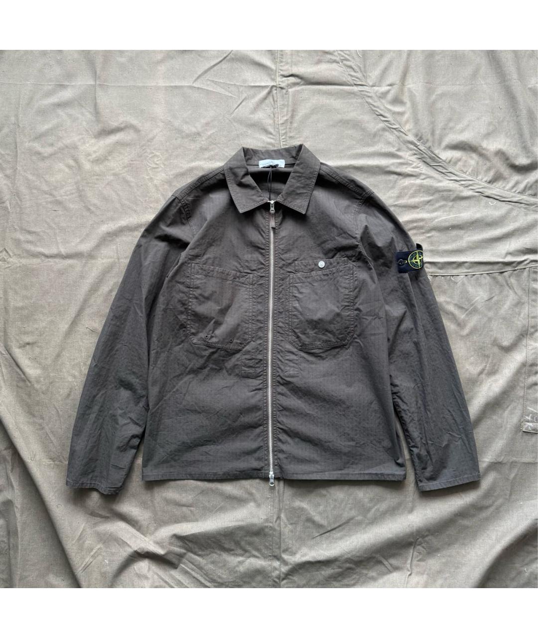 STONE ISLAND Зеленая хлопковая куртка, фото 7