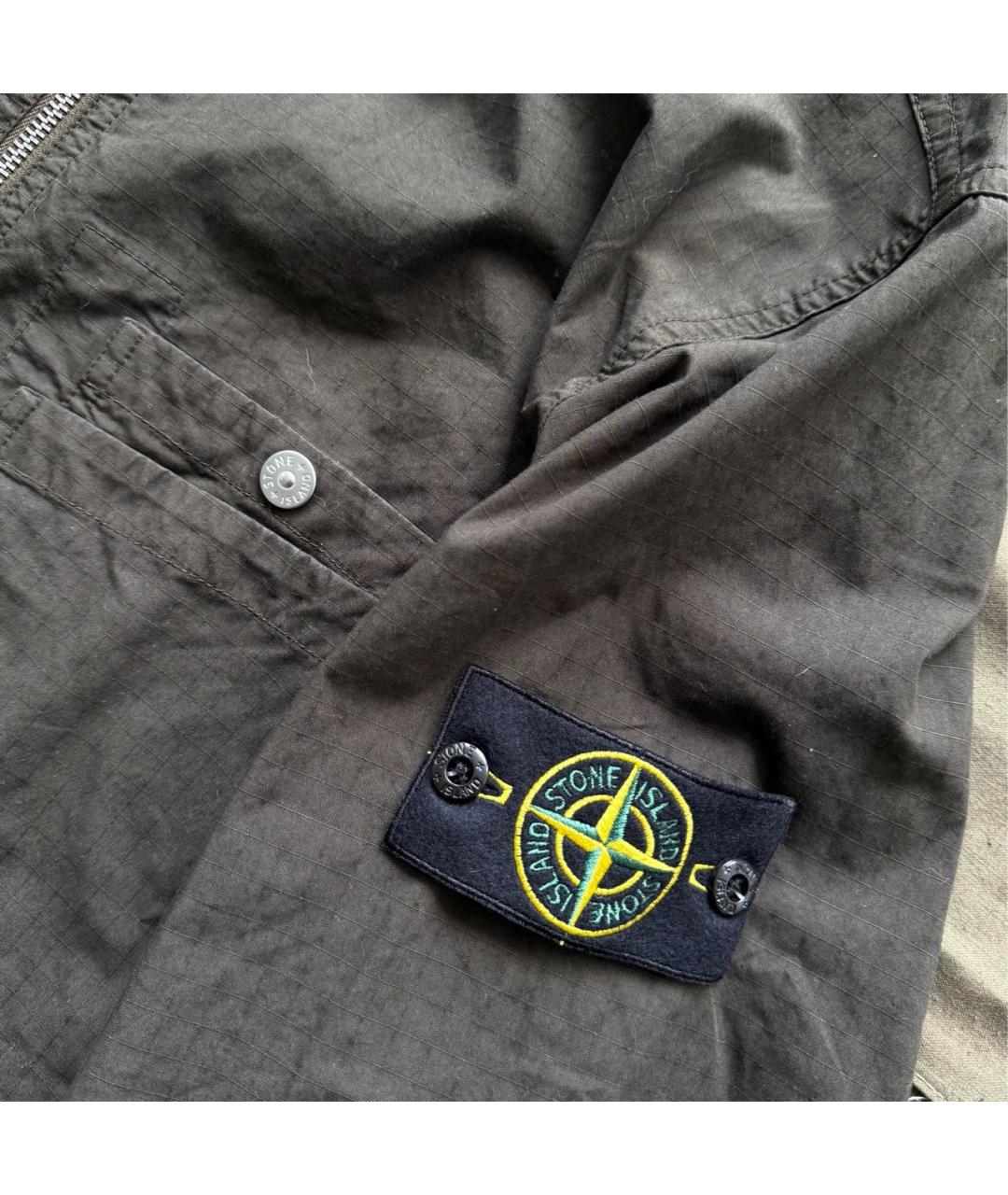 STONE ISLAND Зеленая хлопковая куртка, фото 5