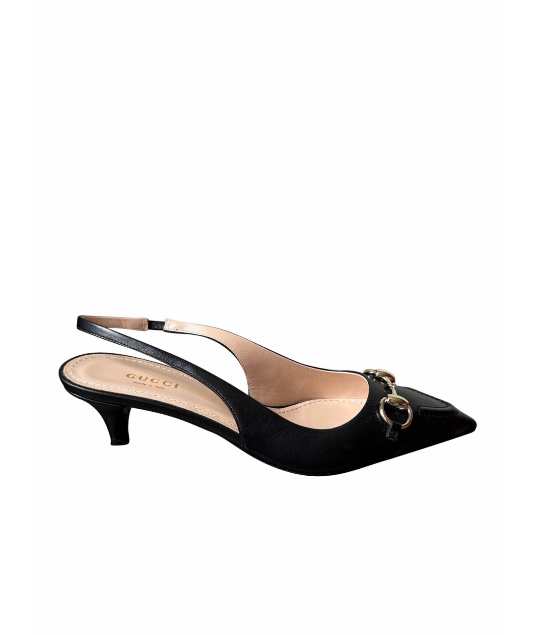 GUCCI Черные кожаные туфли, фото 8
