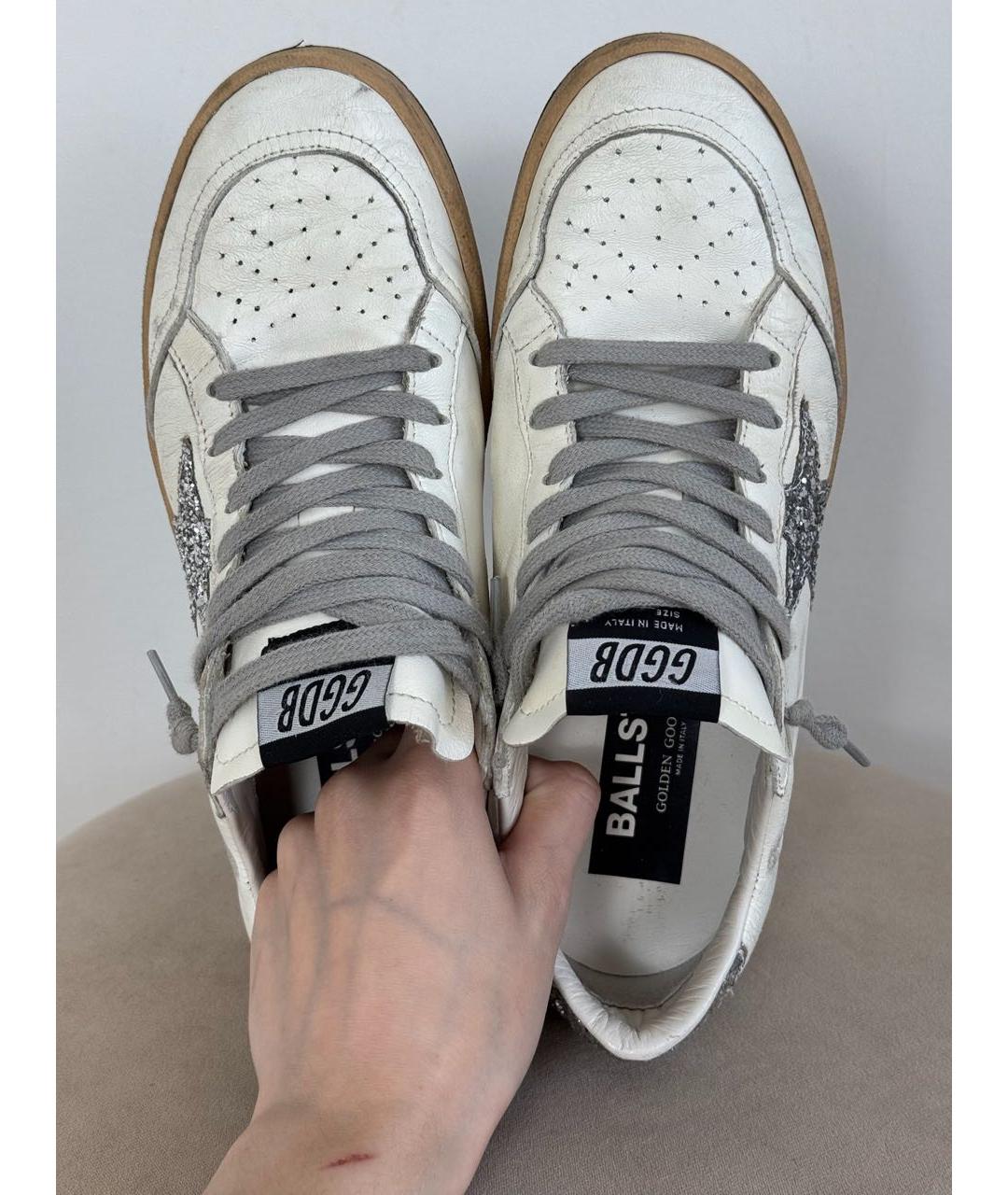GOLDEN GOOSE DELUXE BRAND Белые кожаные кеды, фото 4