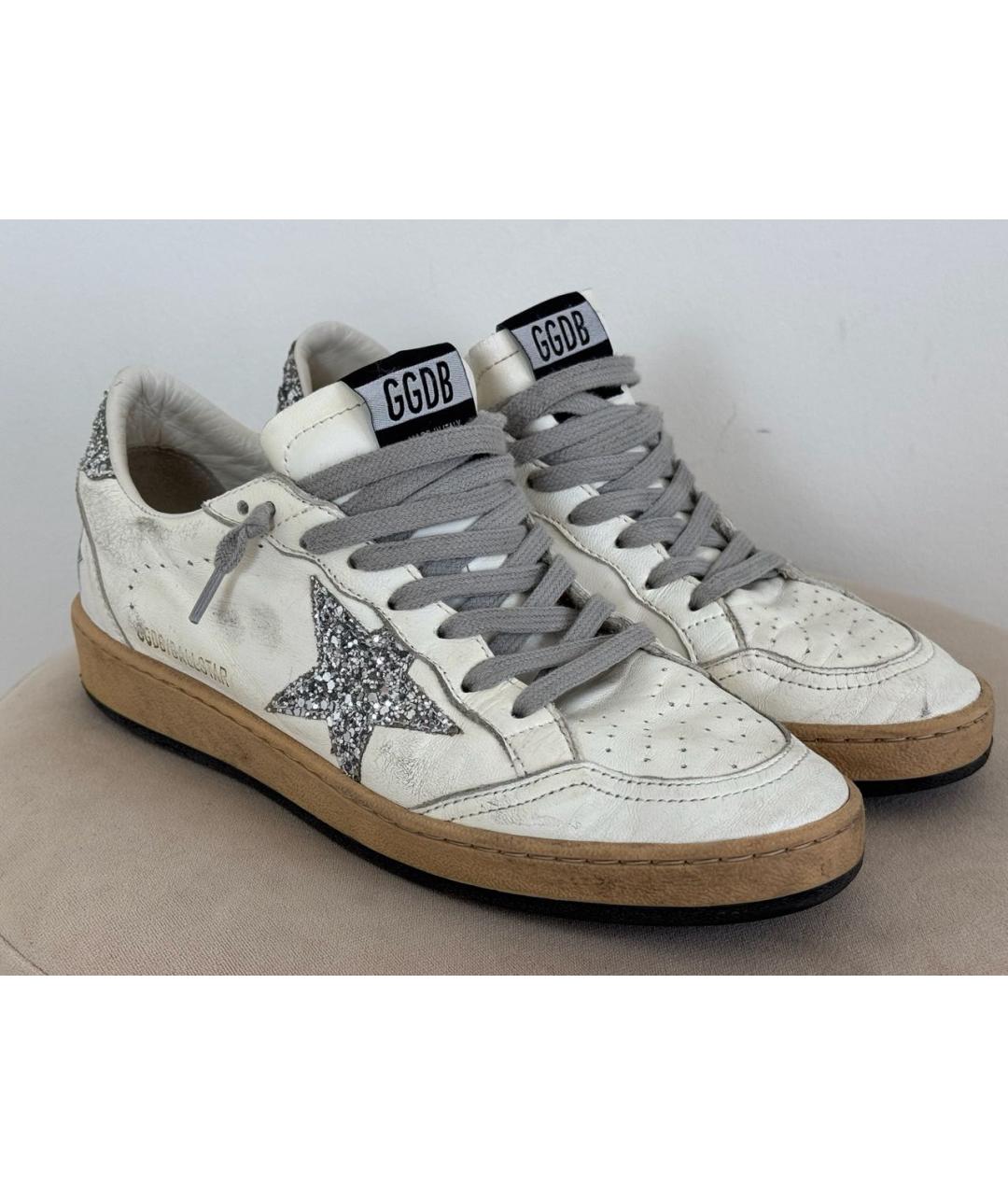GOLDEN GOOSE DELUXE BRAND Белые кожаные кеды, фото 3