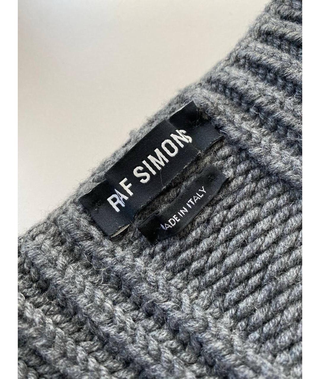 RAF SIMONS Антрацитовый шерстяной джемпер / свитер, фото 4