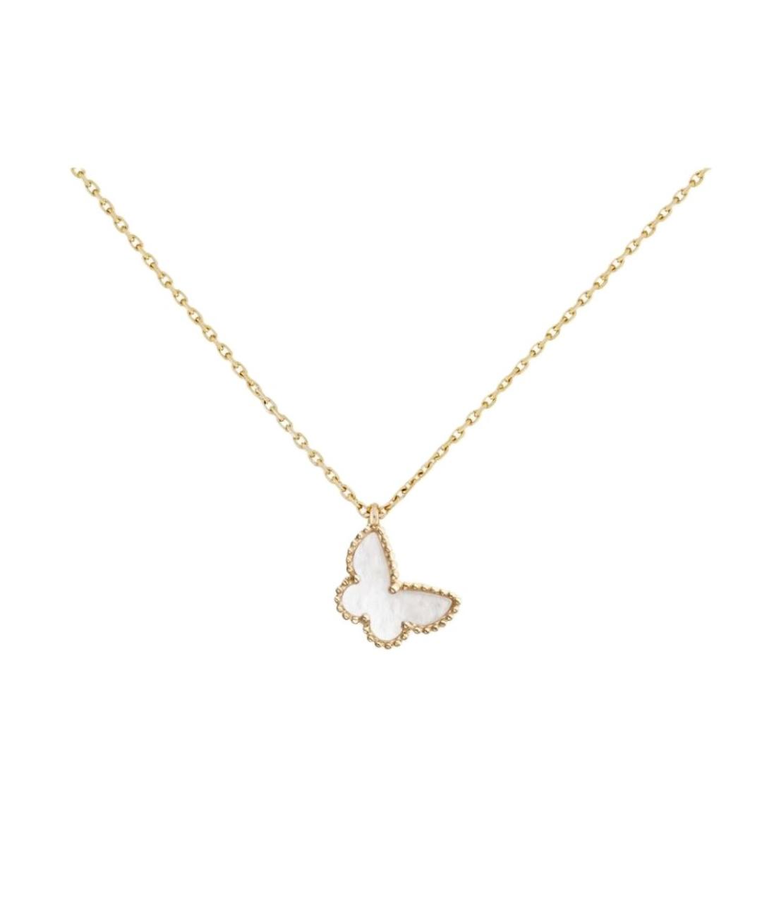 VAN CLEEF & ARPELS Белая подвеска из желтого золота, фото 1