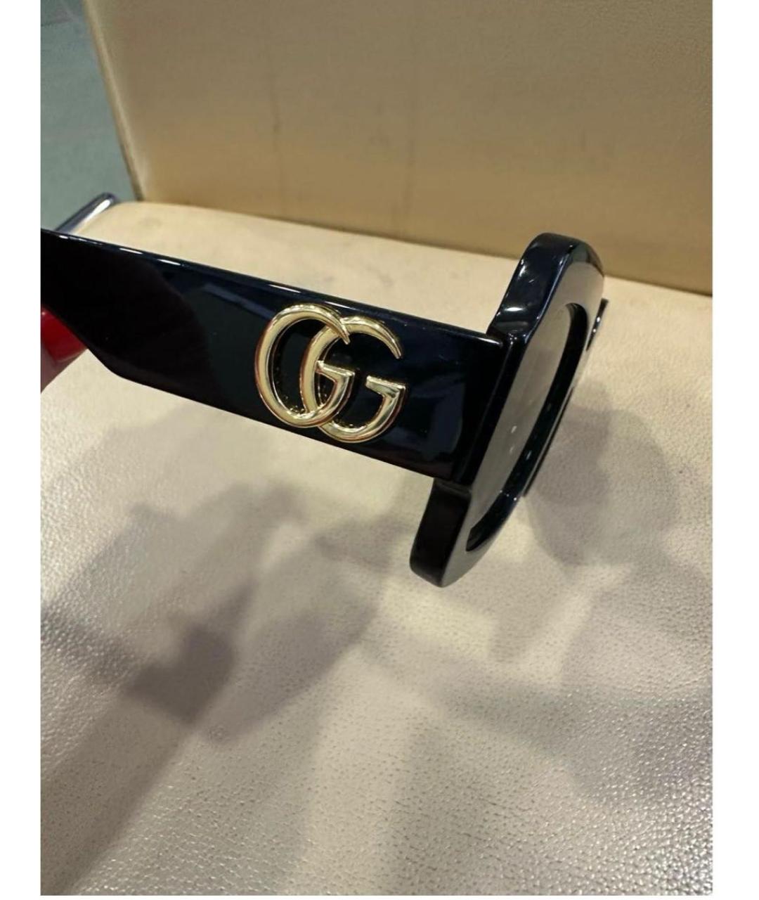 GUCCI Черные пластиковые солнцезащитные очки, фото 3