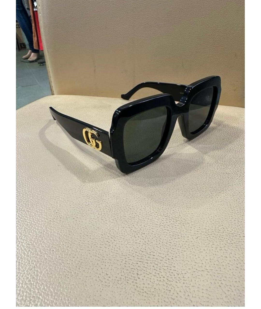 GUCCI Черные пластиковые солнцезащитные очки, фото 2