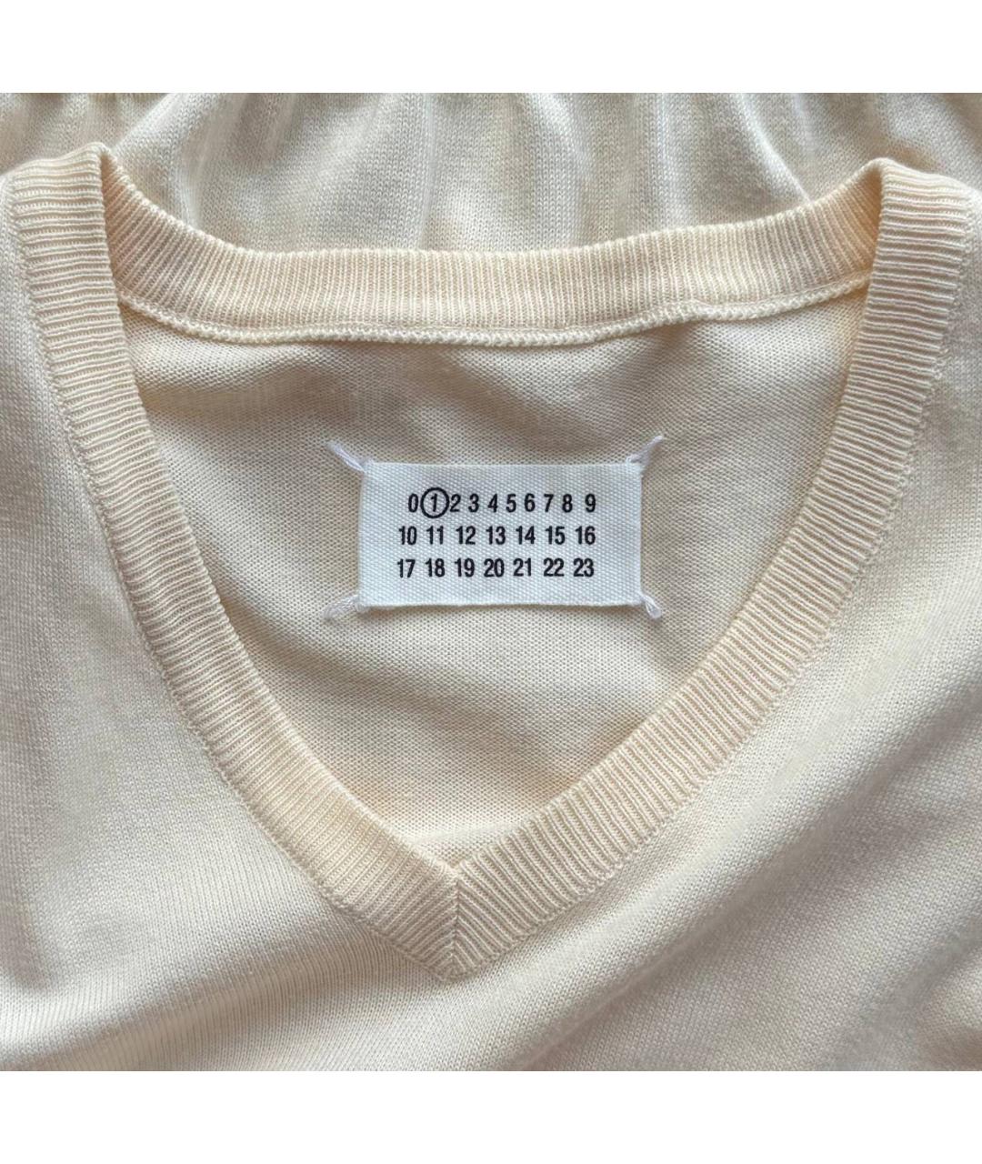 MAISON MARGIELA Бежевый шерстяной джемпер / свитер, фото 3