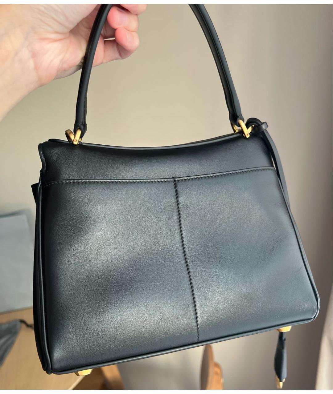 BALENCIAGA Черная кожаная сумка через плечо, фото 5