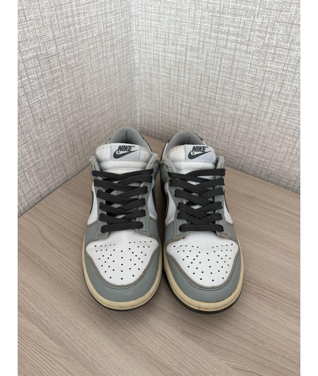 NIKE Серые кроссовки из искусственной кожи, фото 2