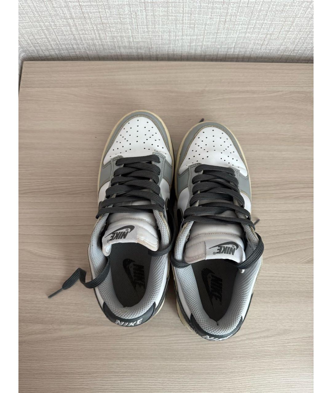 NIKE Серые кроссовки из искусственной кожи, фото 3