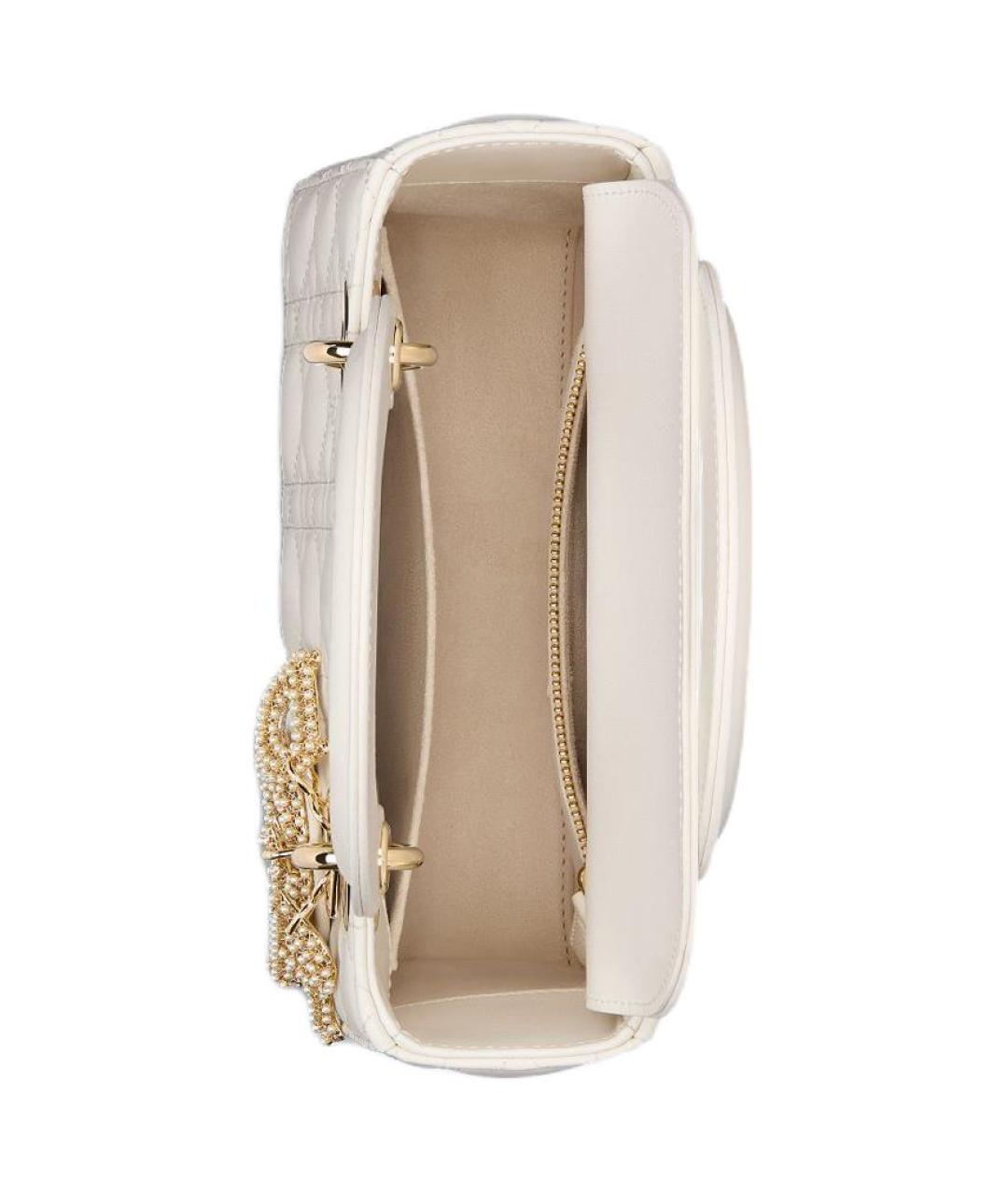 CHRISTIAN DIOR Белая кожаная сумка через плечо, фото 5