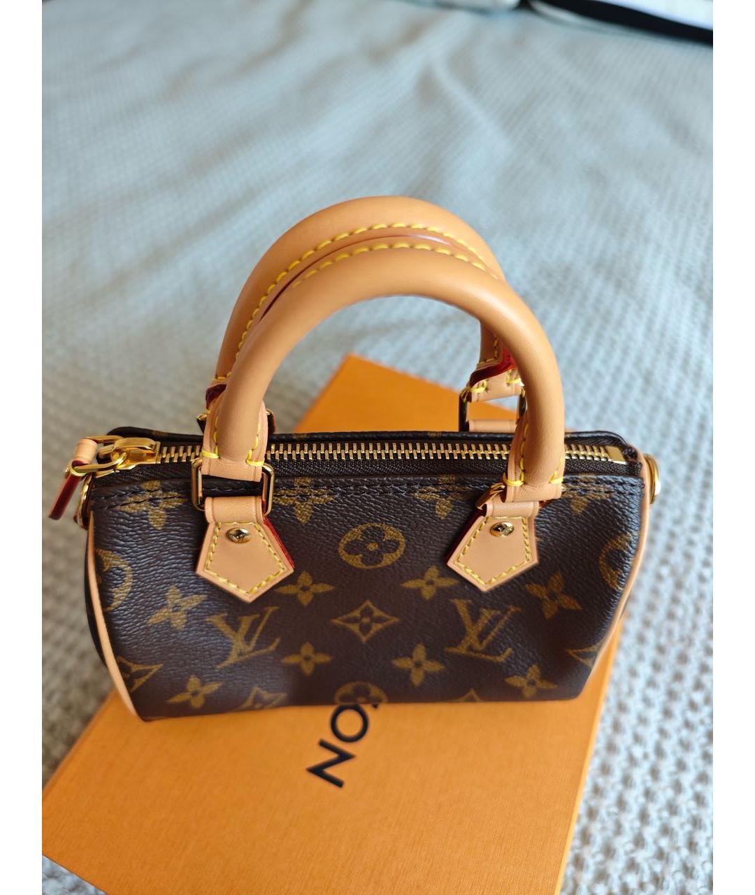 LOUIS VUITTON Коричневая сумка с короткими ручками, фото 3