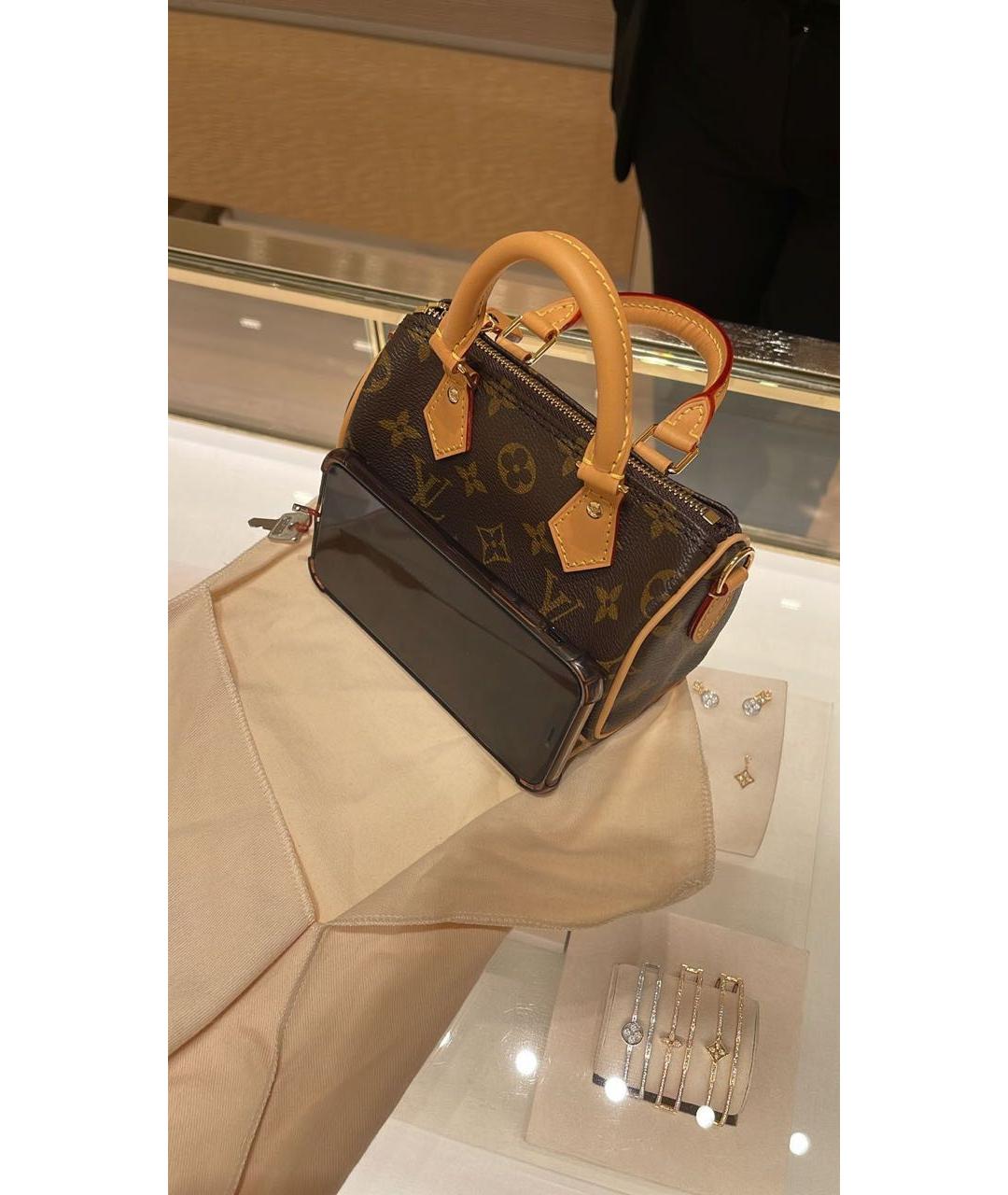 LOUIS VUITTON Коричневая сумка с короткими ручками, фото 5