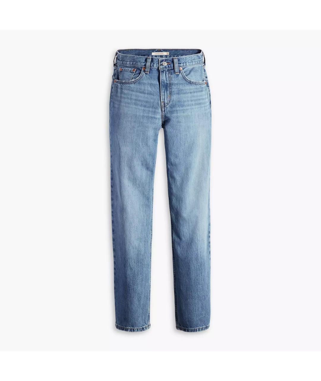 LEVI'S Синие хлопковые прямые джинсы, фото 4
