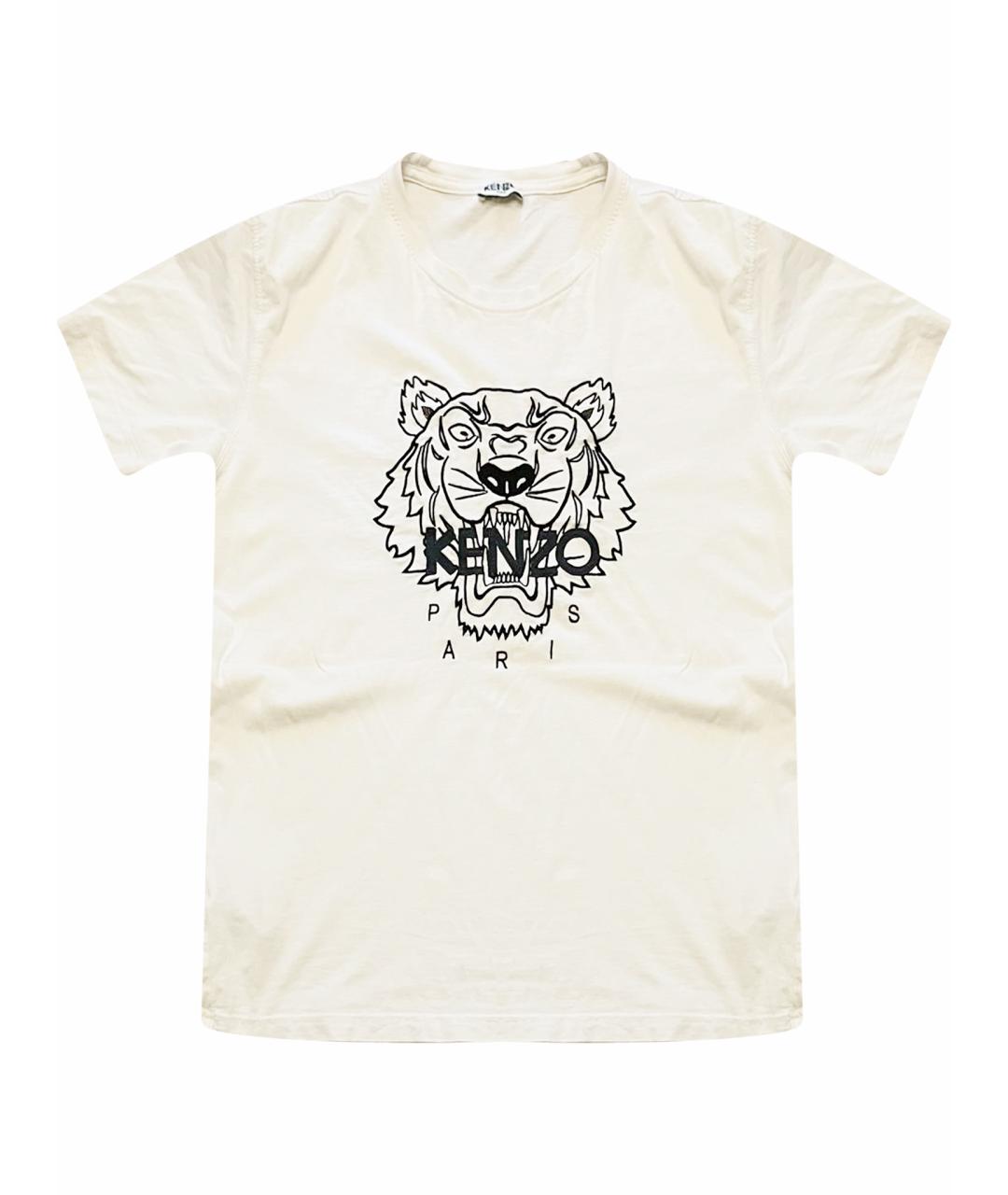 KENZO Белая хлопковая футболка, фото 1