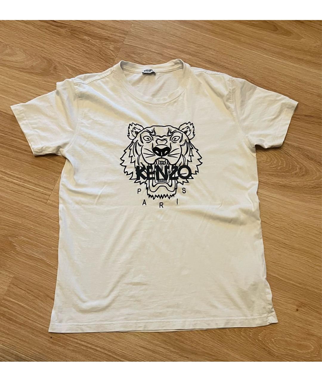 KENZO Белая хлопковая футболка, фото 5