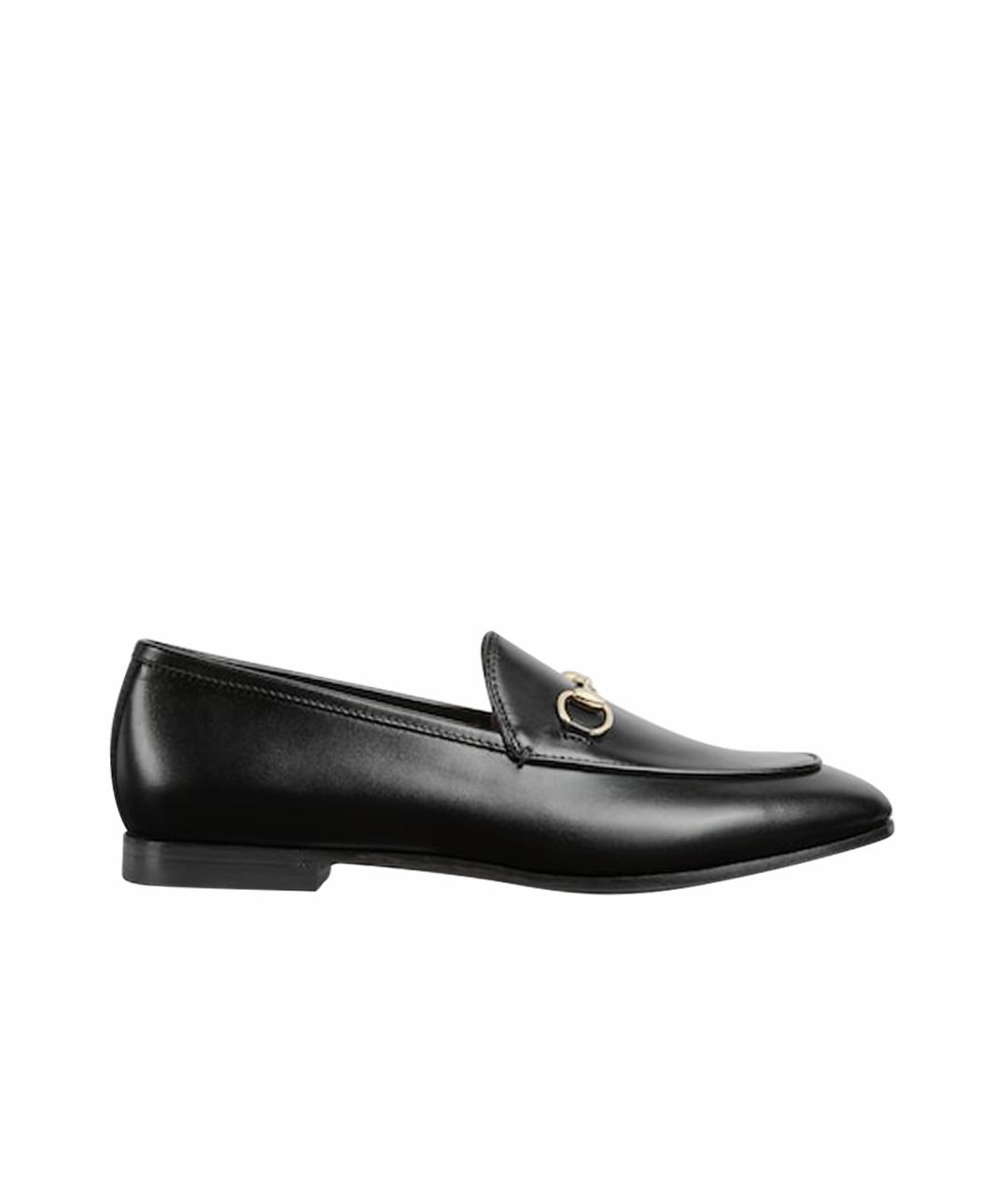 GUCCI Черные кожаные лоферы, фото 1