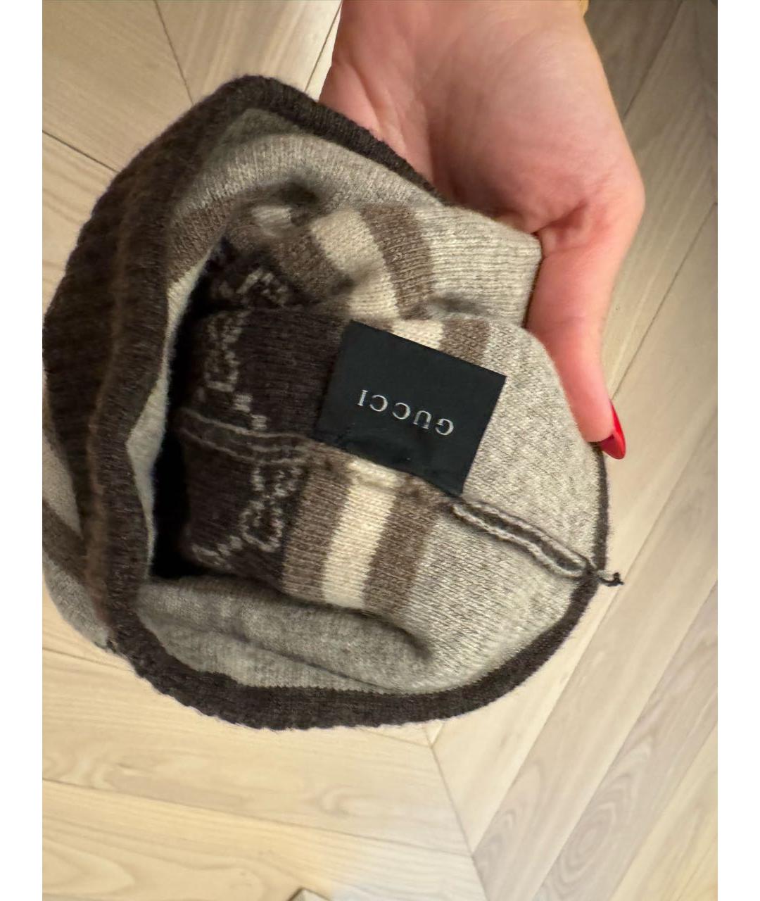GUCCI Бежевая шапка, фото 2