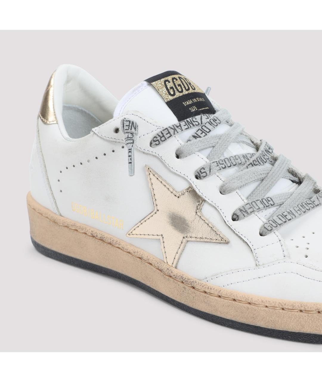 GOLDEN GOOSE DELUXE BRAND Белые кожаные кроссовки, фото 4