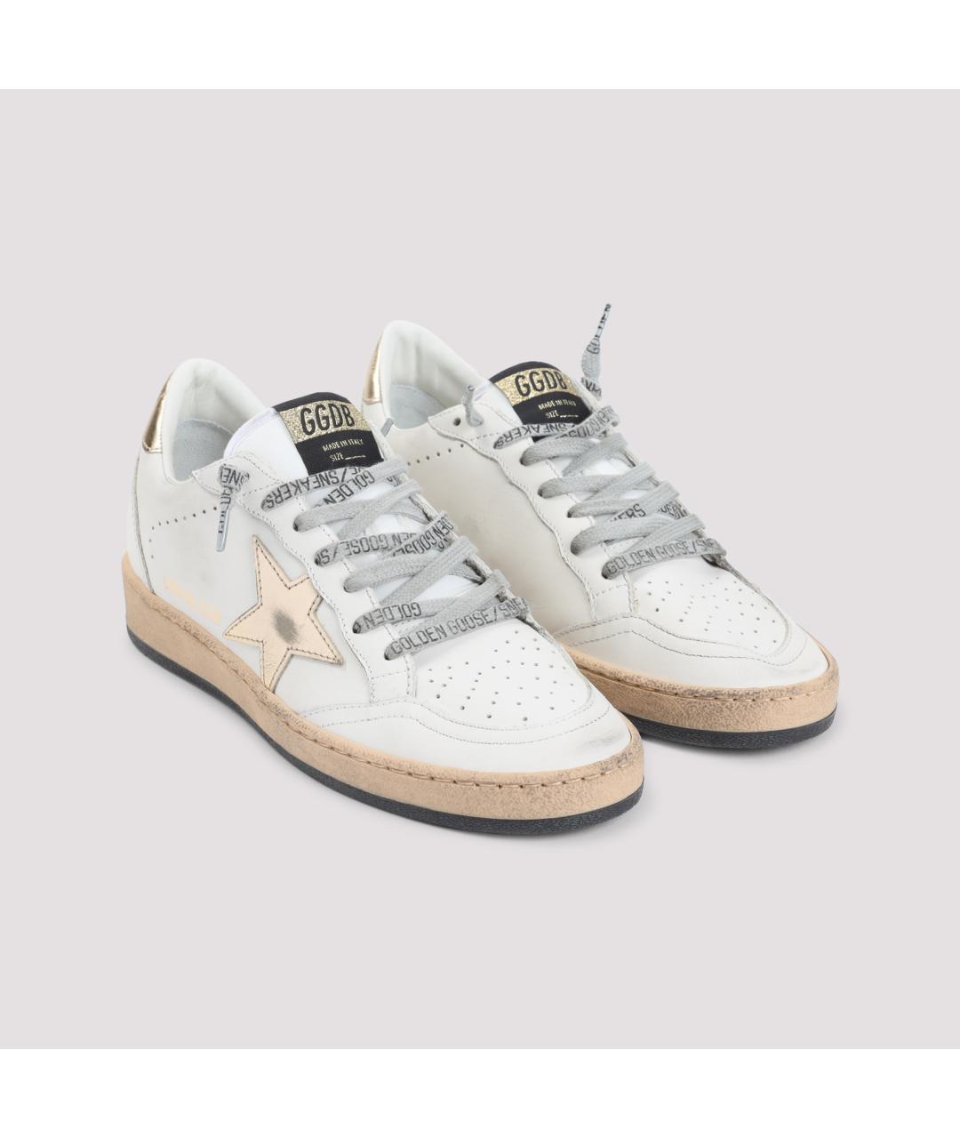 GOLDEN GOOSE DELUXE BRAND Белые кожаные кроссовки, фото 3