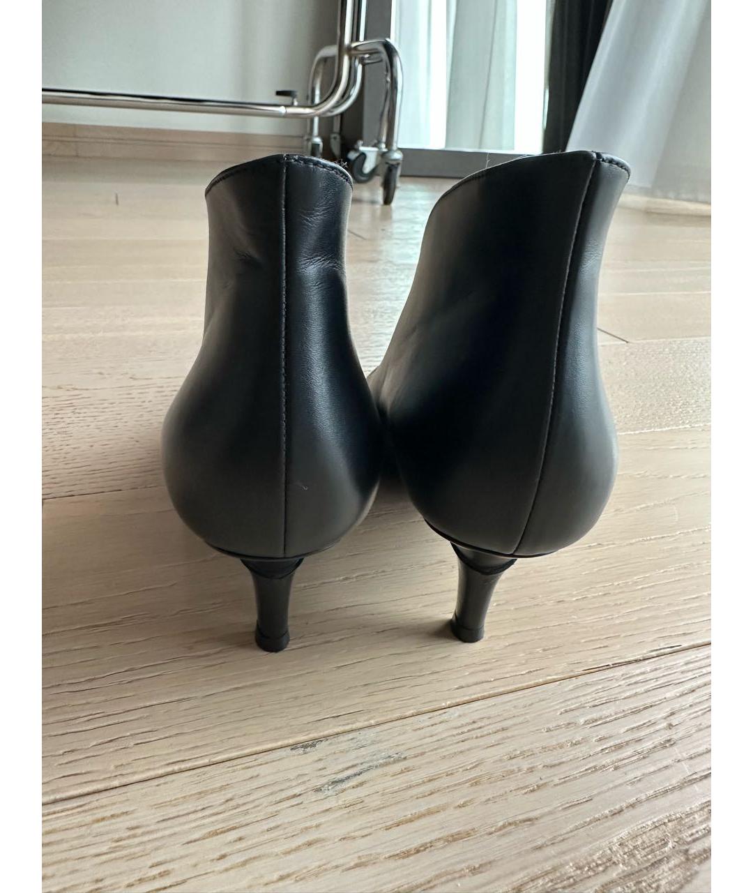 GIANVITO ROSSI Черные кожаные ботильоны, фото 4