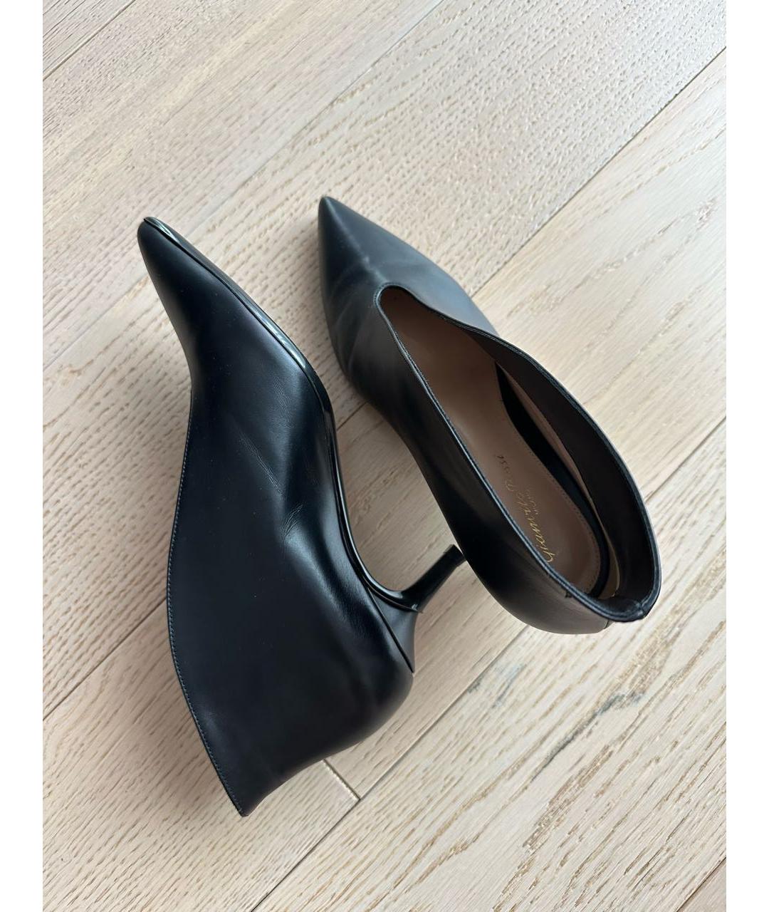 GIANVITO ROSSI Черные кожаные ботильоны, фото 5