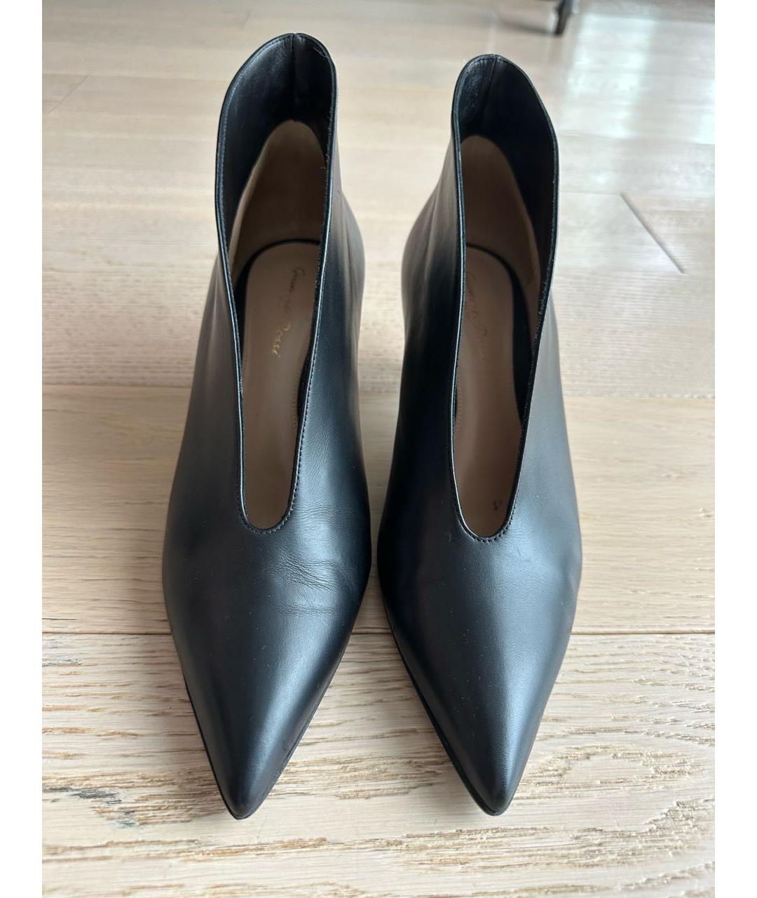GIANVITO ROSSI Черные кожаные ботильоны, фото 2