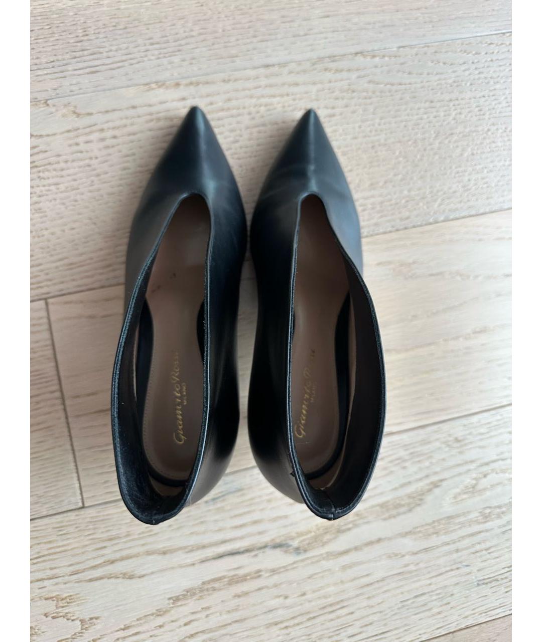 GIANVITO ROSSI Черные кожаные ботильоны, фото 3