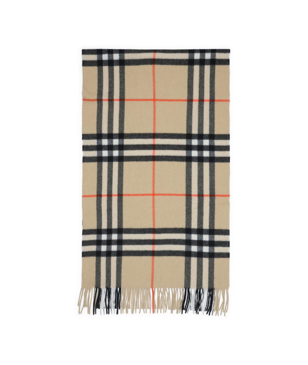 BURBERRY Бежевый кашемировый шарф, фото 1