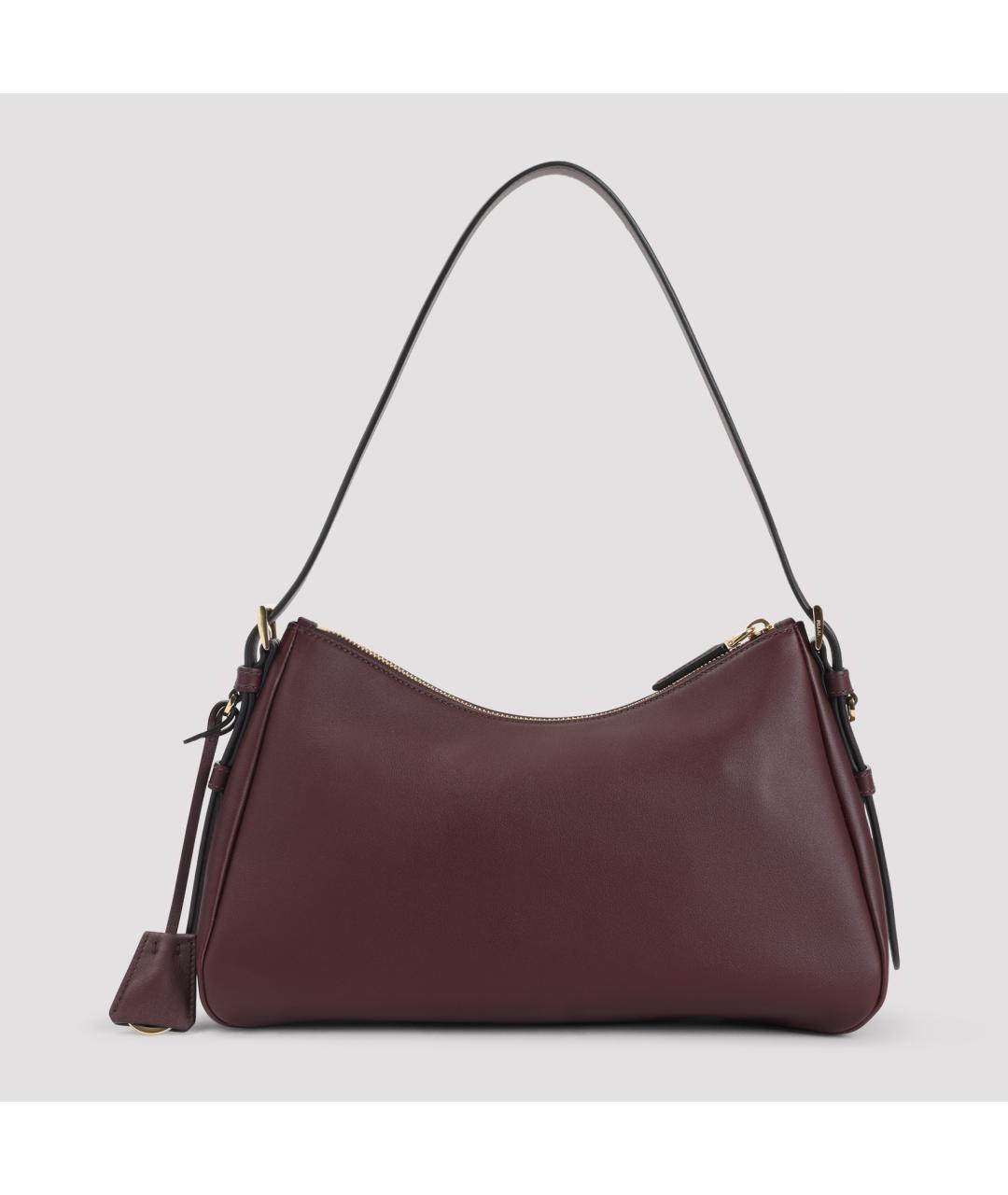 PRADA Бордовая кожаная сумка через плечо, фото 2
