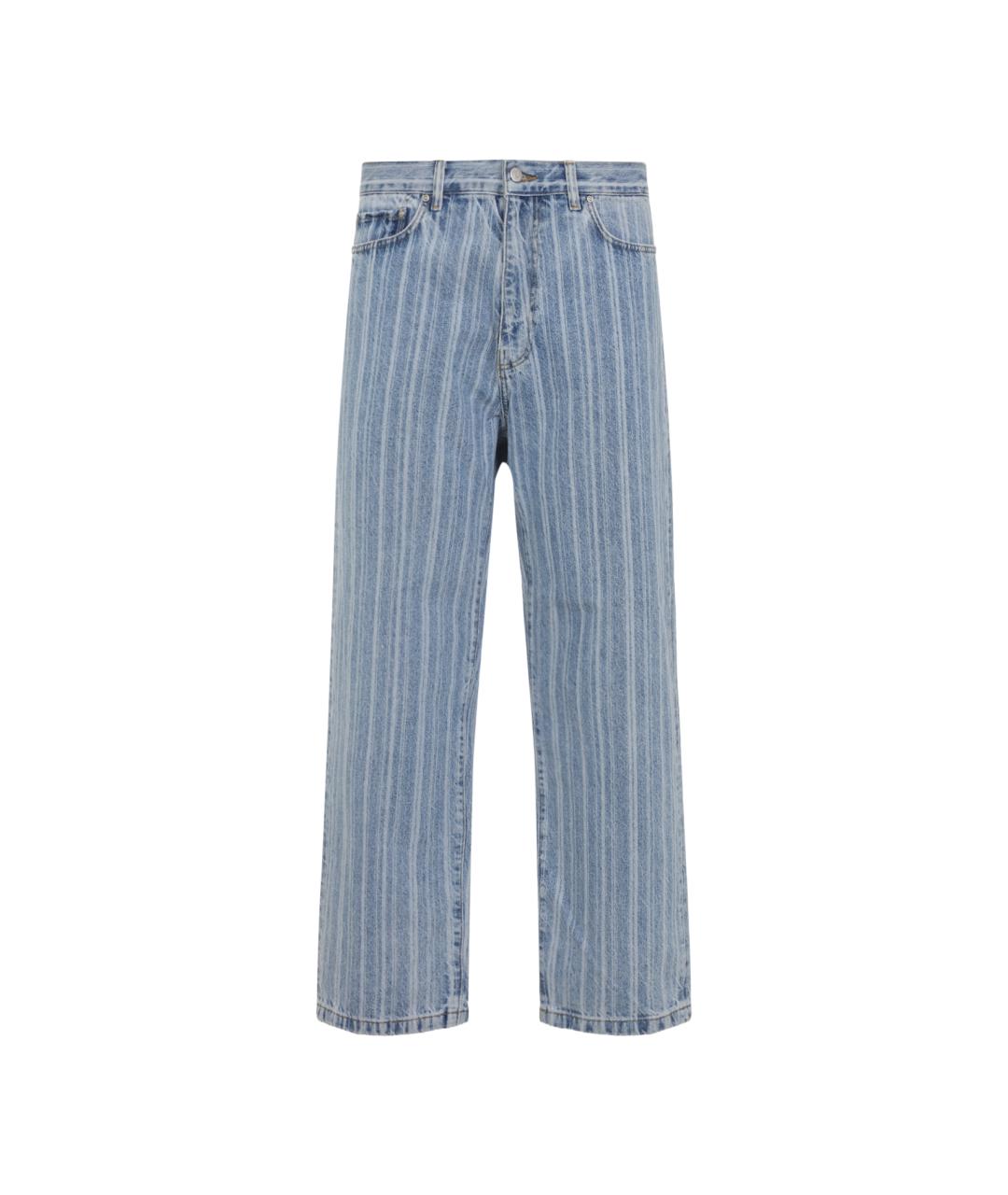 CARHARTT WIP Голубые хлопковые повседневные брюки, фото 1