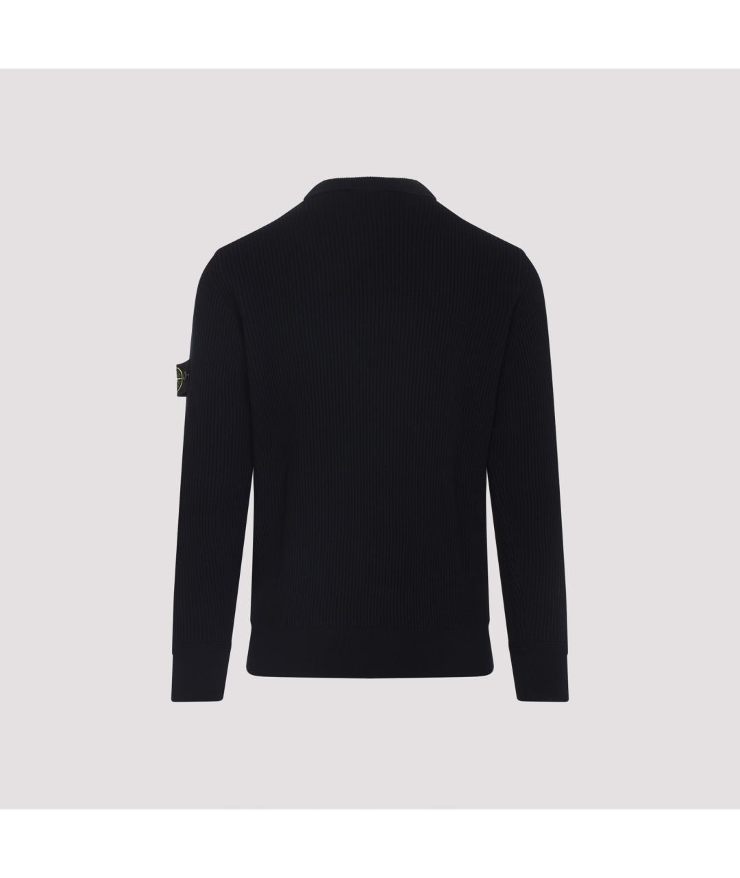 STONE ISLAND Темно-синий шерстяной джемпер / свитер, фото 4