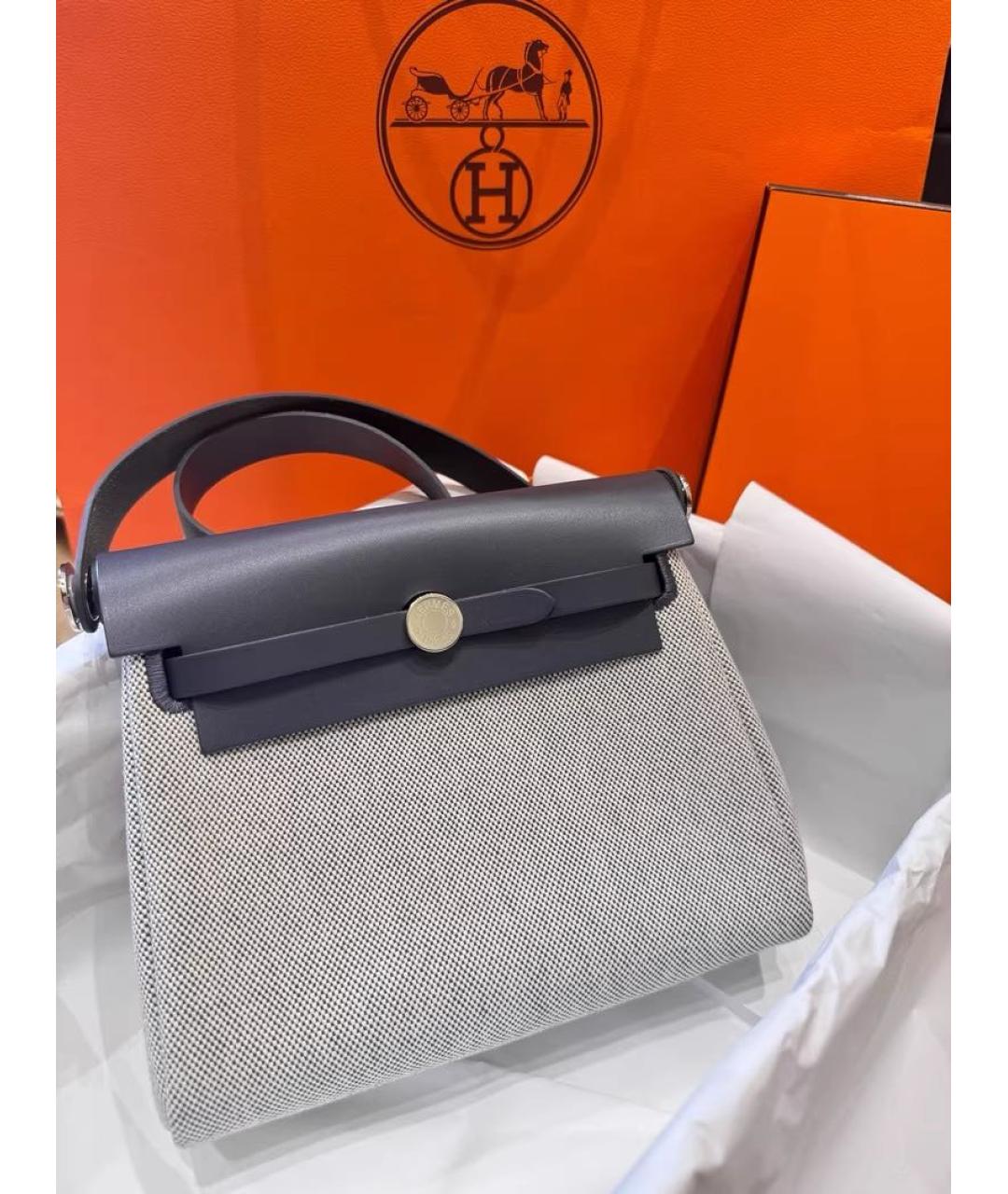 HERMES Серая сумка через плечо, фото 3