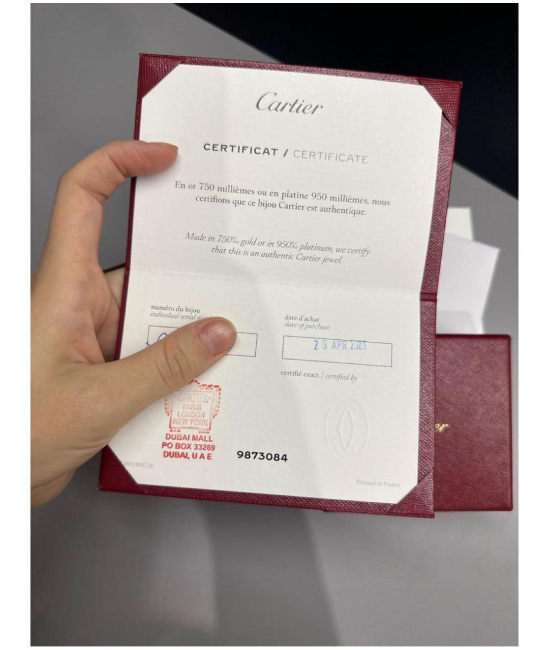 CARTIER Золотые серьги из розового золота, фото 4