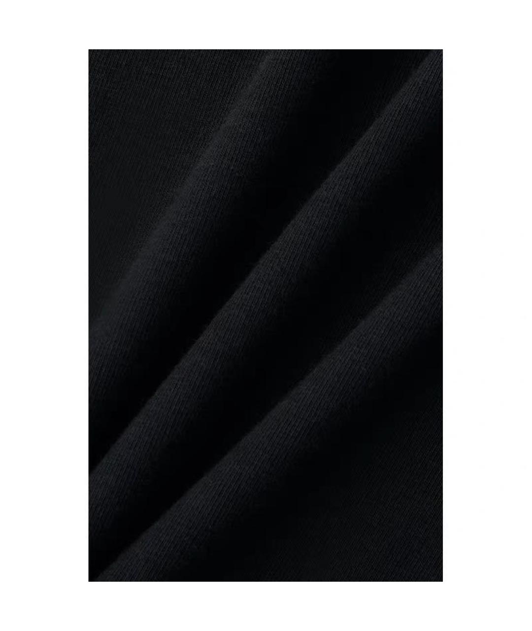HELMUT LANG Черное хлопковое повседневное платье, фото 4