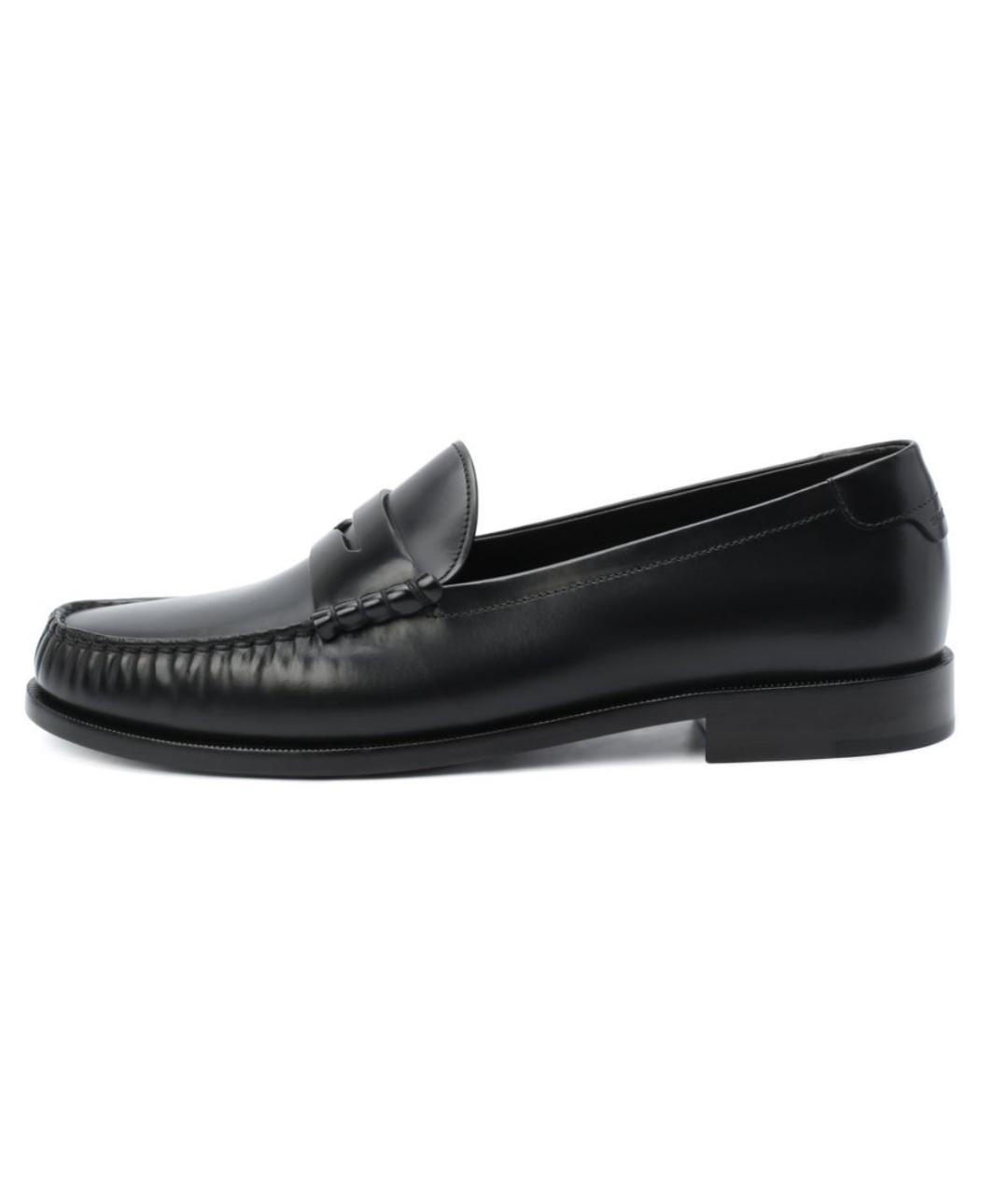SAINT LAURENT Черные кожаные лоферы, фото 8