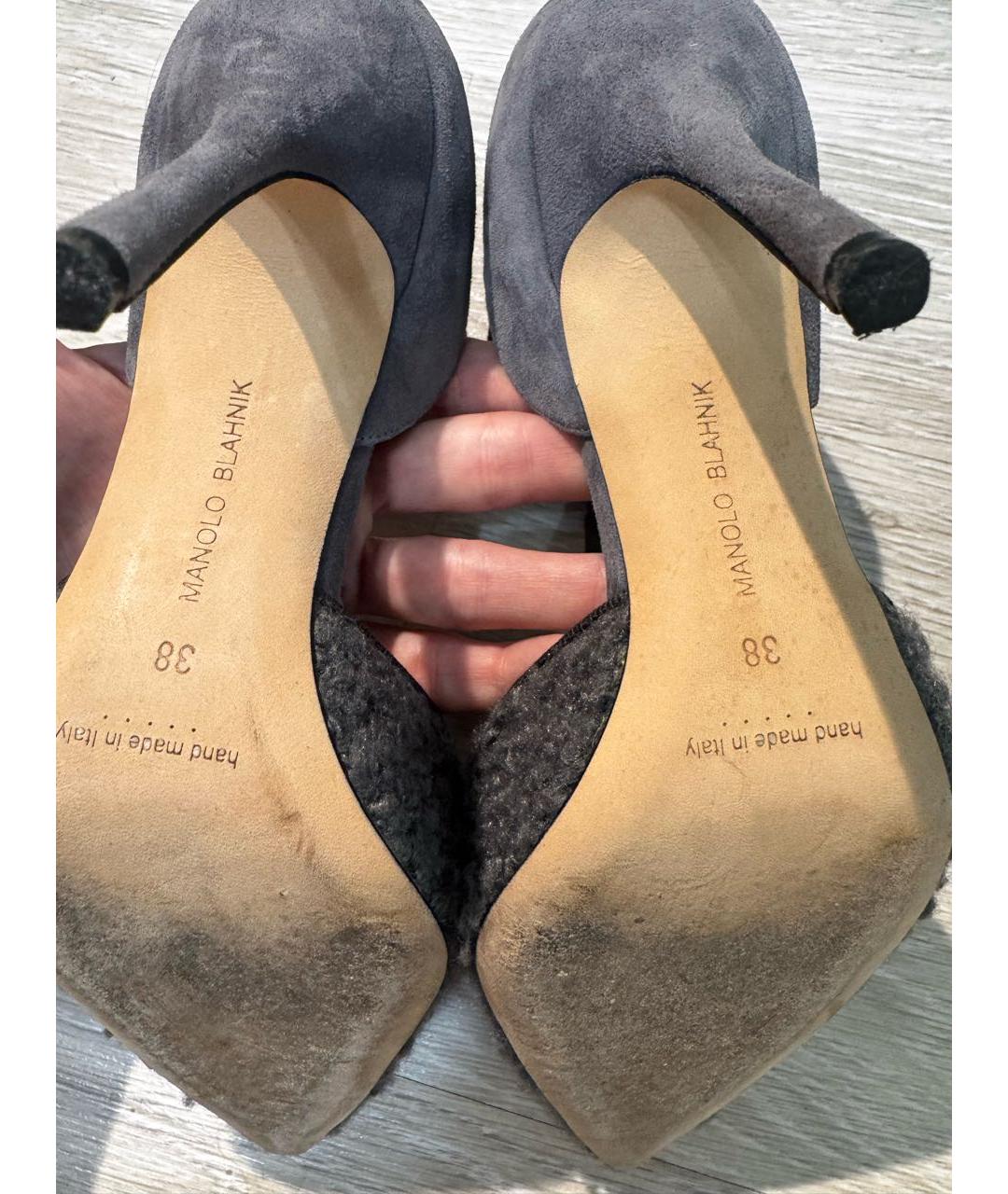 MANOLO BLAHNIK Серые туфли, фото 8