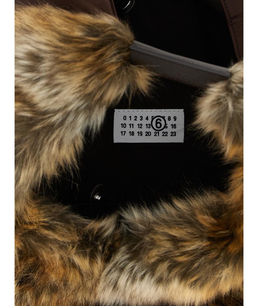 MM6 MAISON MARGIELA Коричневая сумка тоут, фото 4
