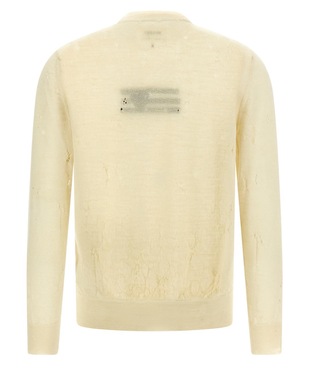 MM6 MAISON MARGIELA Бежевый шерстяной джемпер / свитер, фото 2