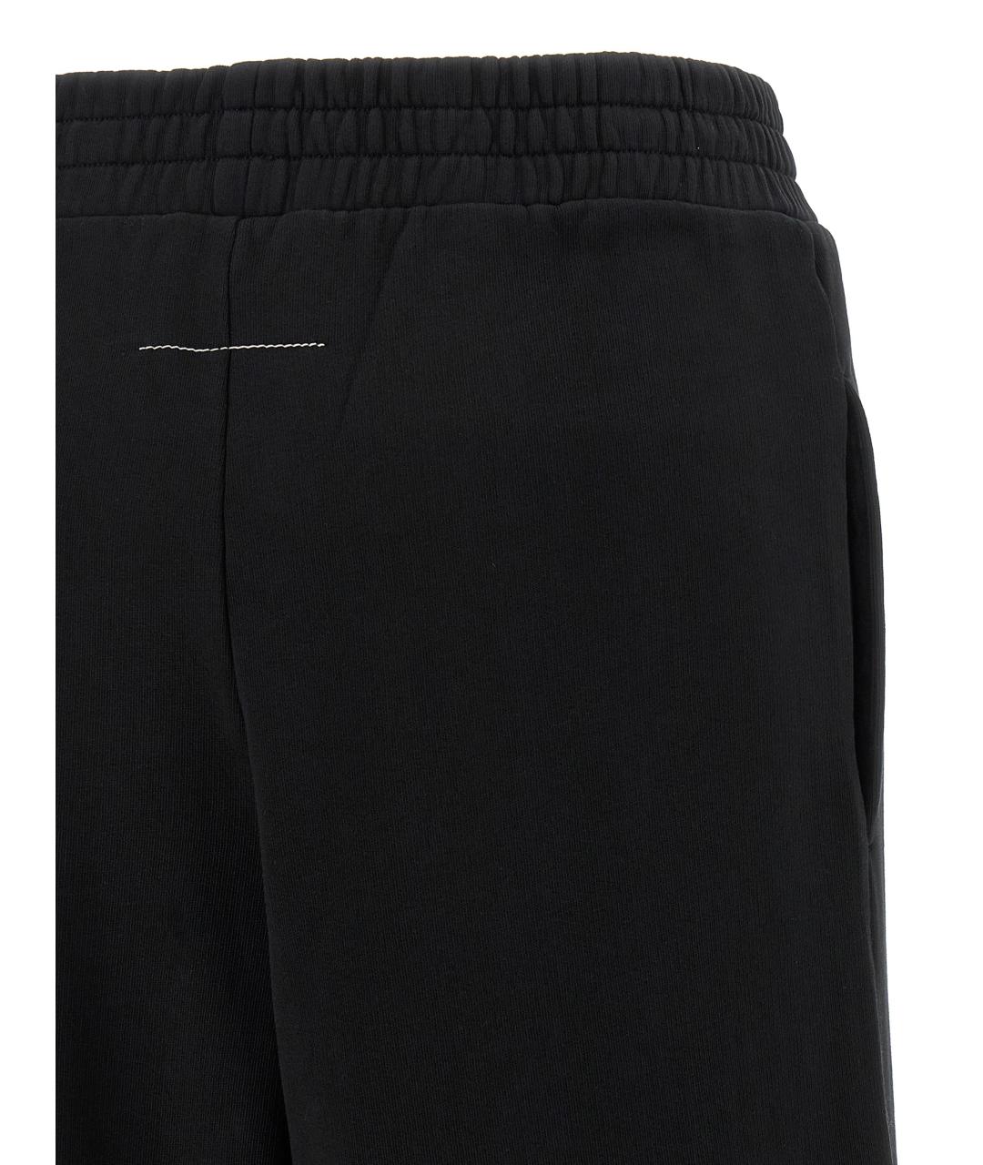 MM6 MAISON MARGIELA Черные хлопковые прямые брюки, фото 4
