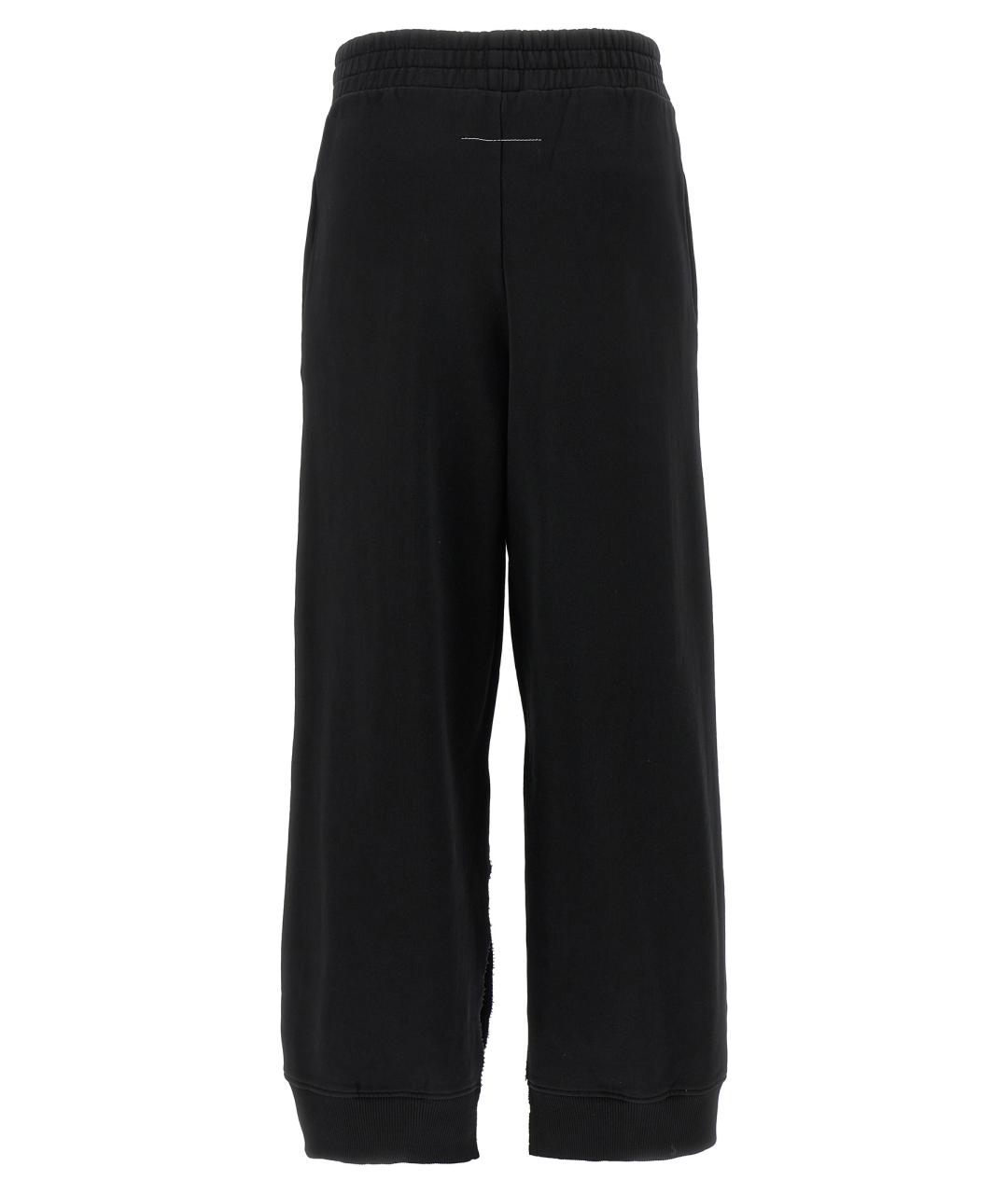 MM6 MAISON MARGIELA Черные хлопковые прямые брюки, фото 2
