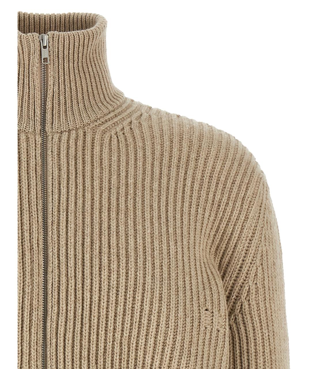MM6 MAISON MARGIELA Бежевый шерстяной кардиган, фото 3