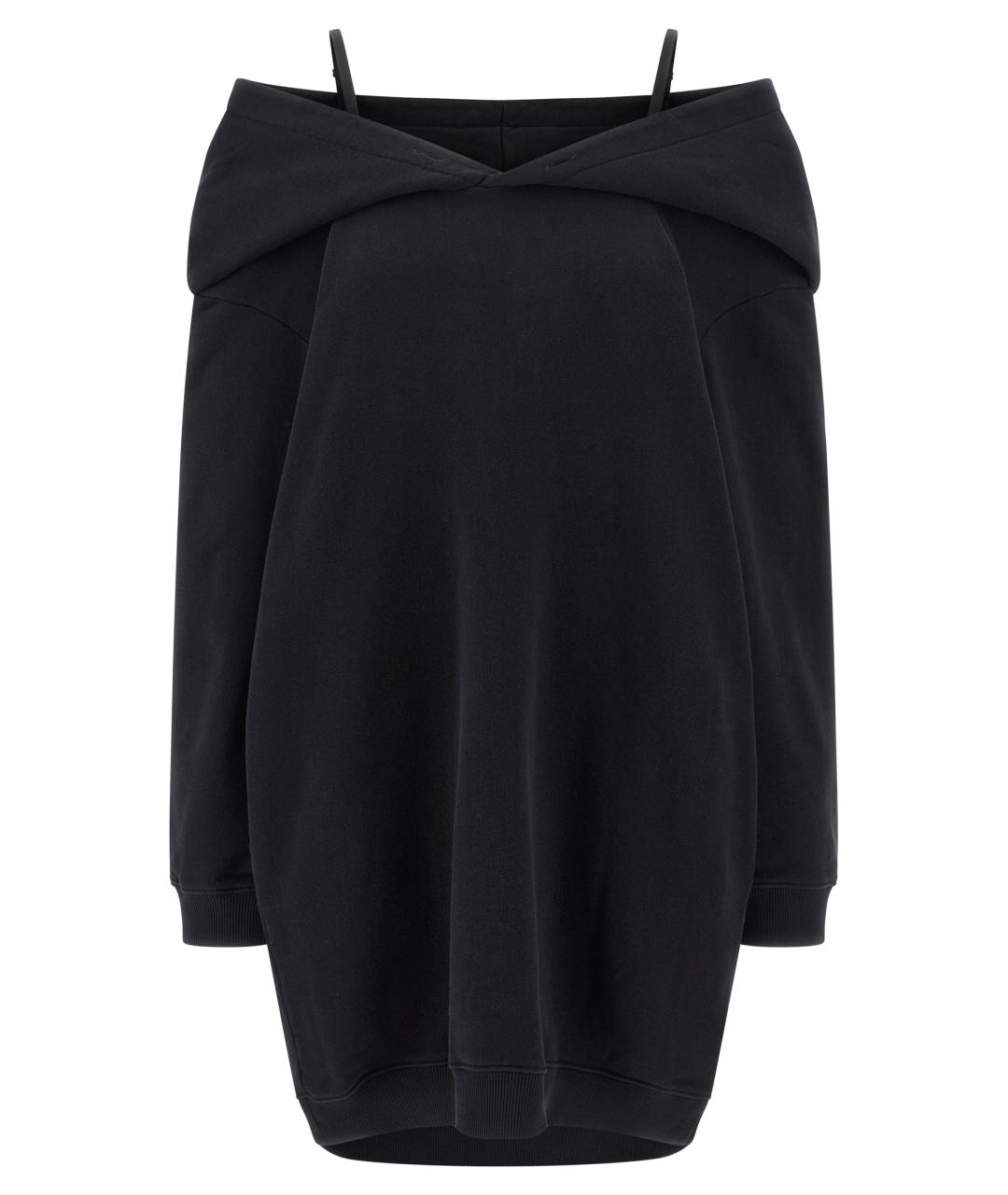 MM6 MAISON MARGIELA Черное хлопковое платье, фото 1