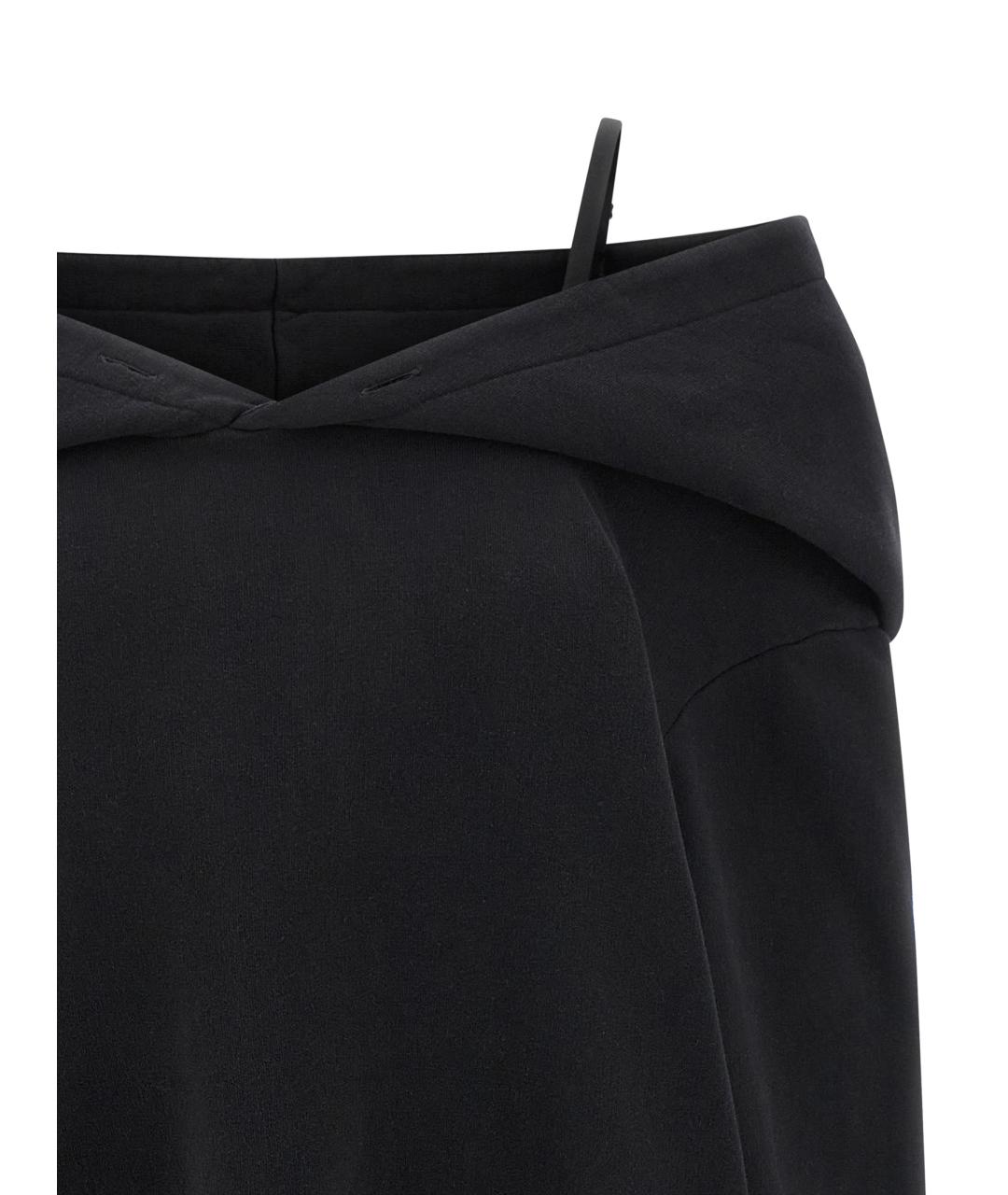 MM6 MAISON MARGIELA Черное хлопковое платье, фото 3