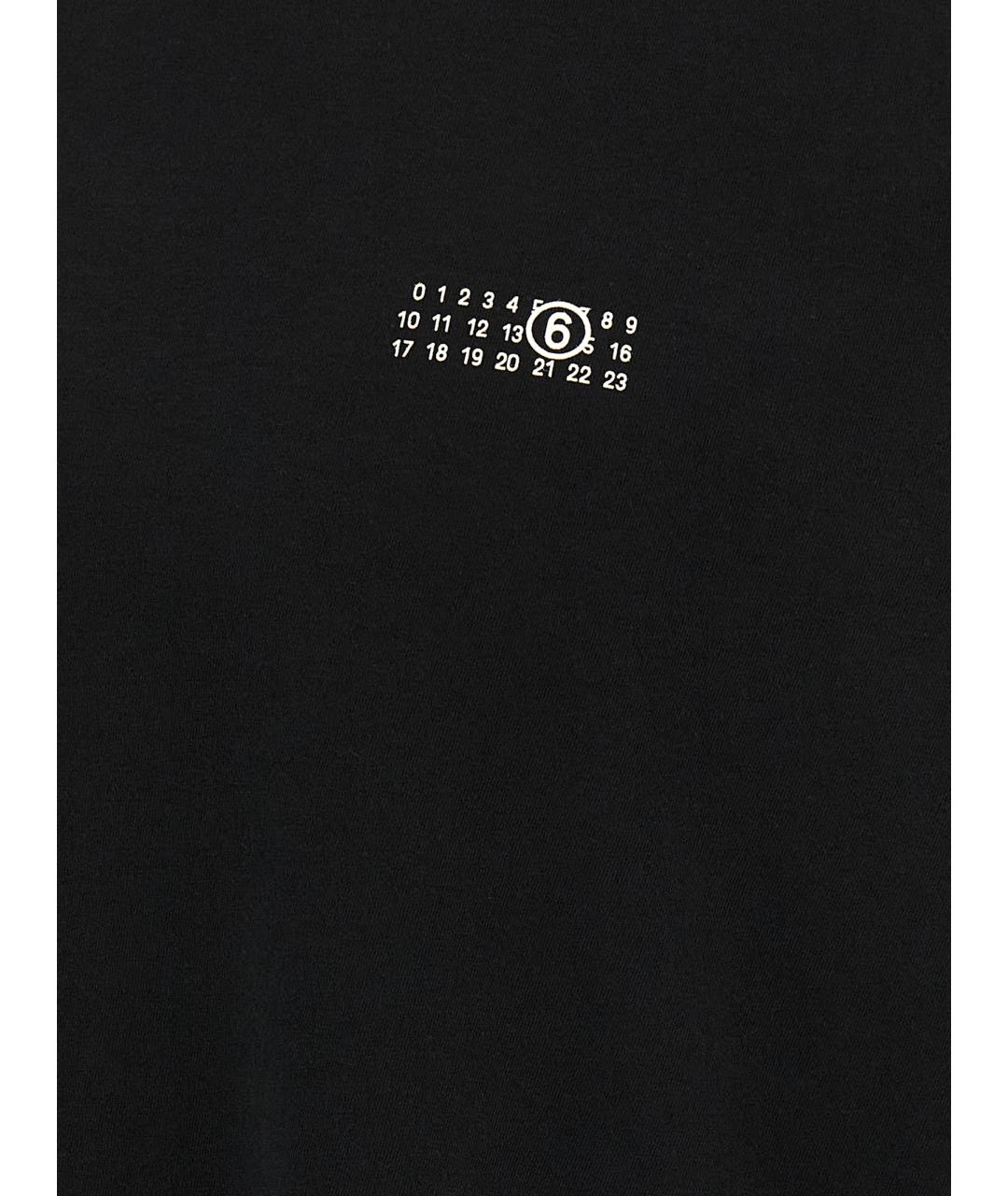 MM6 MAISON MARGIELA Черная хлопковая футболка, фото 4