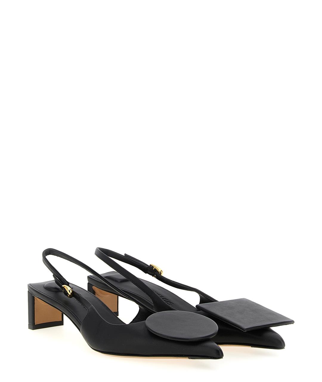 JACQUEMUS Черные кожаные туфли, фото 2