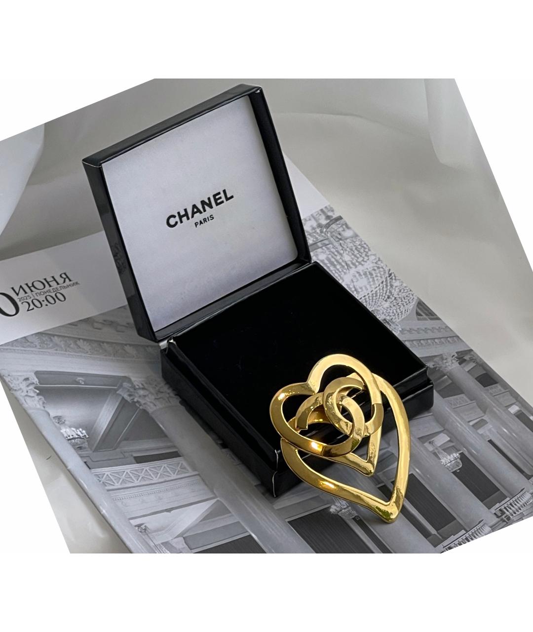 CHANEL Золотая металлическая булавка / брошь, фото 2