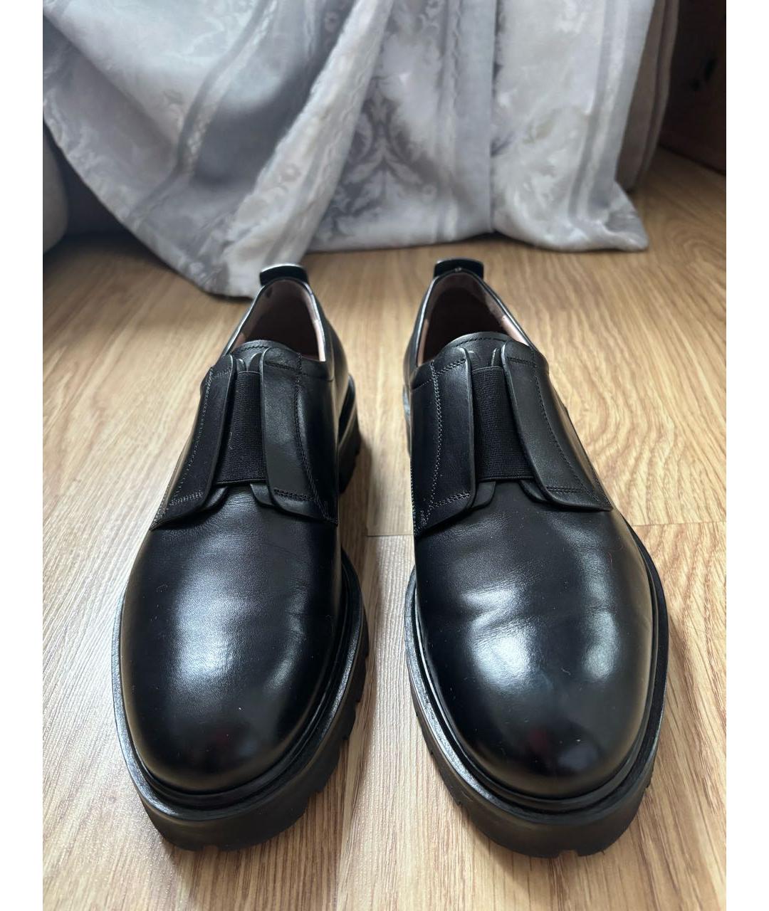 FERRAGAMO Черные кожаные лоферы, фото 2